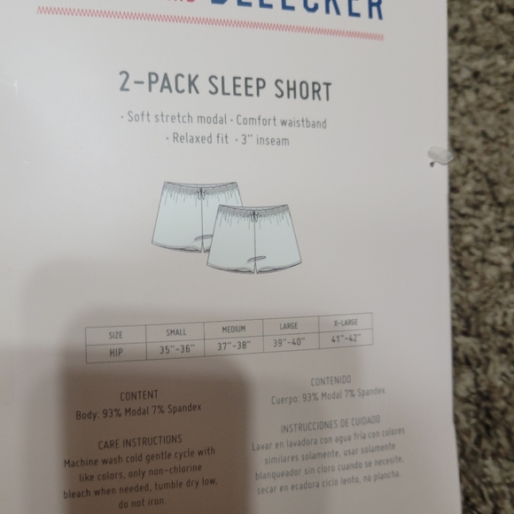 2 Pack Sleep Shorts Stretch Pajamas Small - Picture 7 of 9